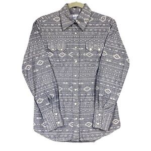 Vintage Rockmount Ranch Wear Button Snap Shirt Womens Size Medium Embroidered